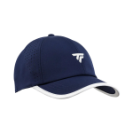 Tecnifibre Laser Cap navy blue front view - unisex padel tennis accessory with perforated panels and white trim